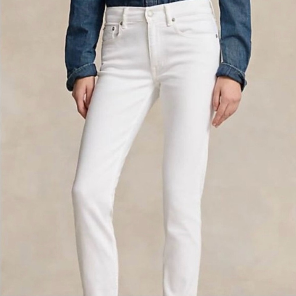 Polo Ralph Lauren Tompkins White Skinny Jeans
